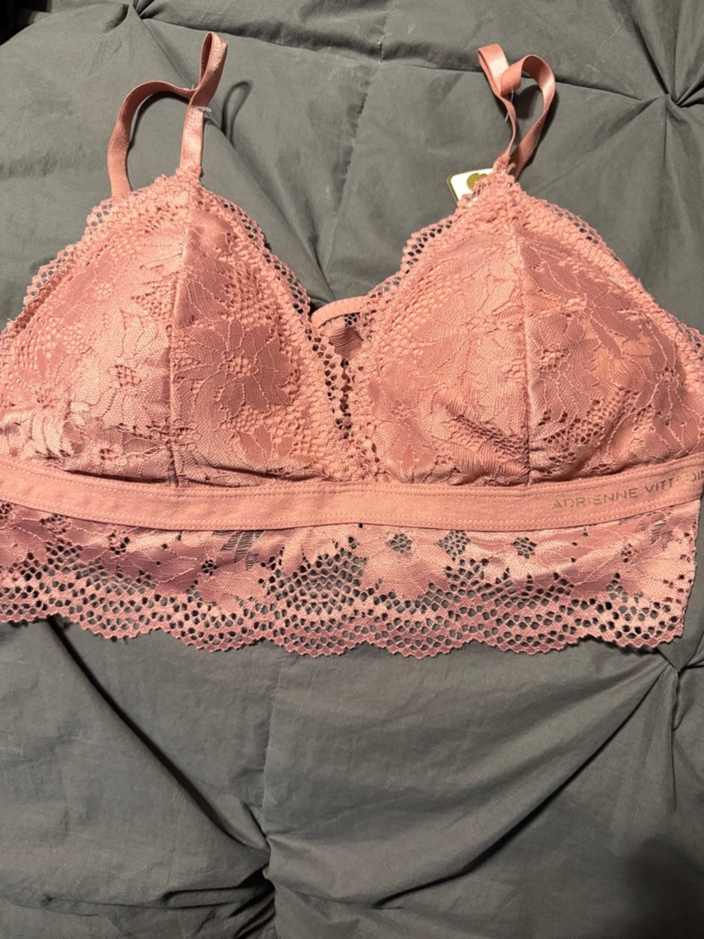 Adrienne Vittadini Lace Bralette in Rose